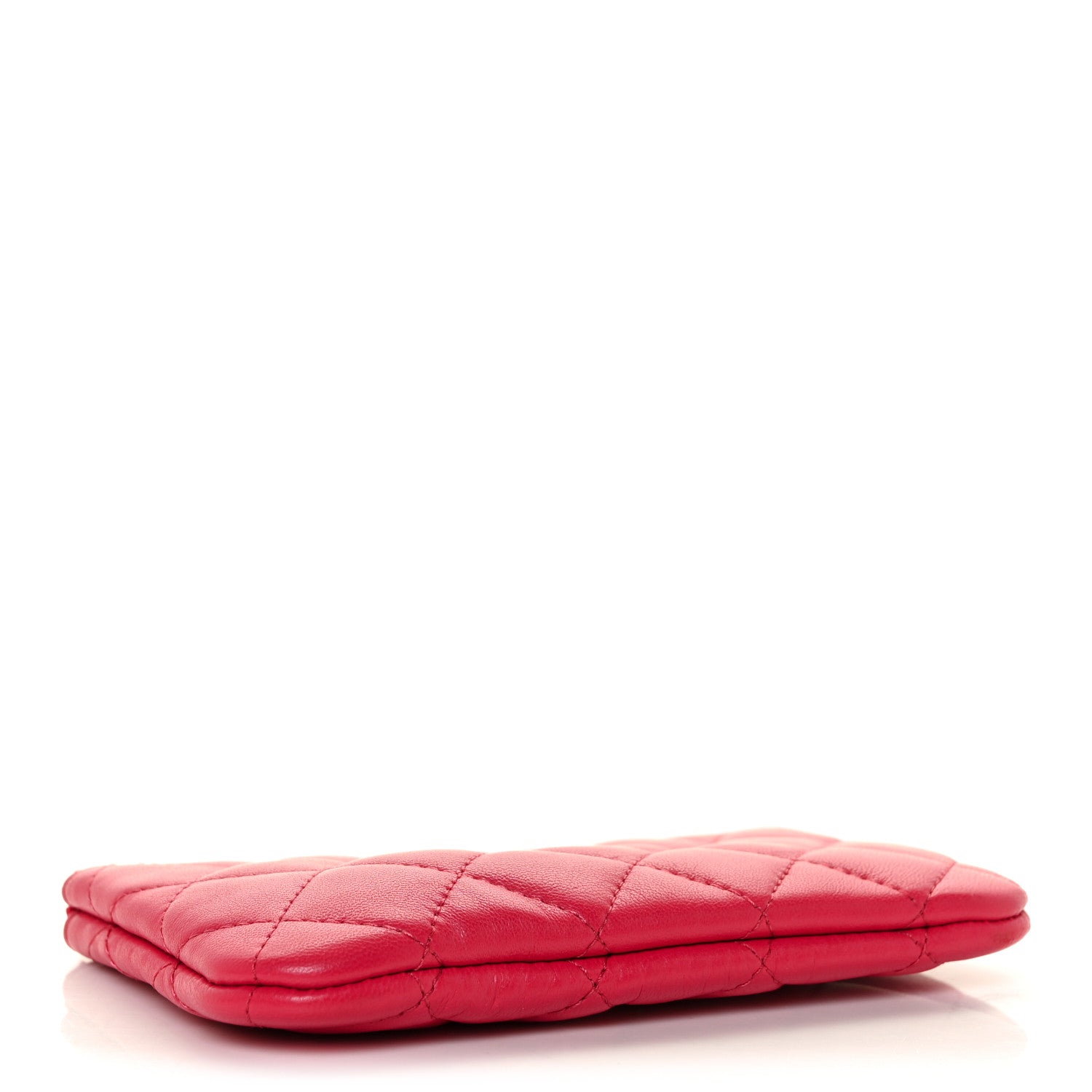 Chanel Lambskin Quilted Small Cosmetic Case Dark Pink 4 of 11