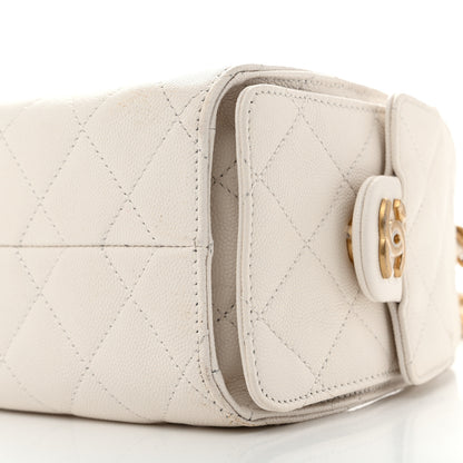 Chanel Caviar Quilted Mini Chanel 25 Handbag White 10 of 10