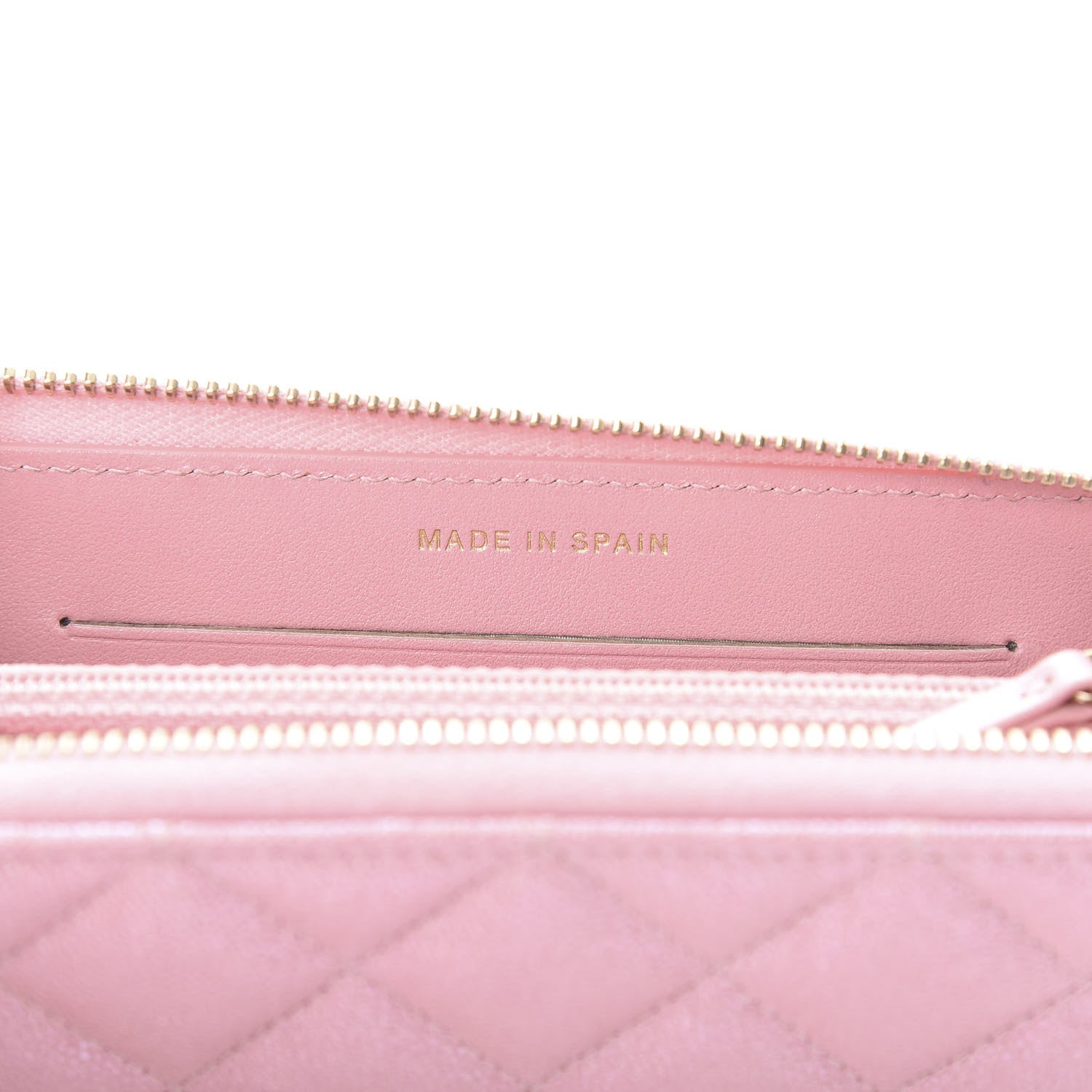 Chanel Iridescent Caviar Quilted Medium Zip Around Wallet Pink 7 of 9