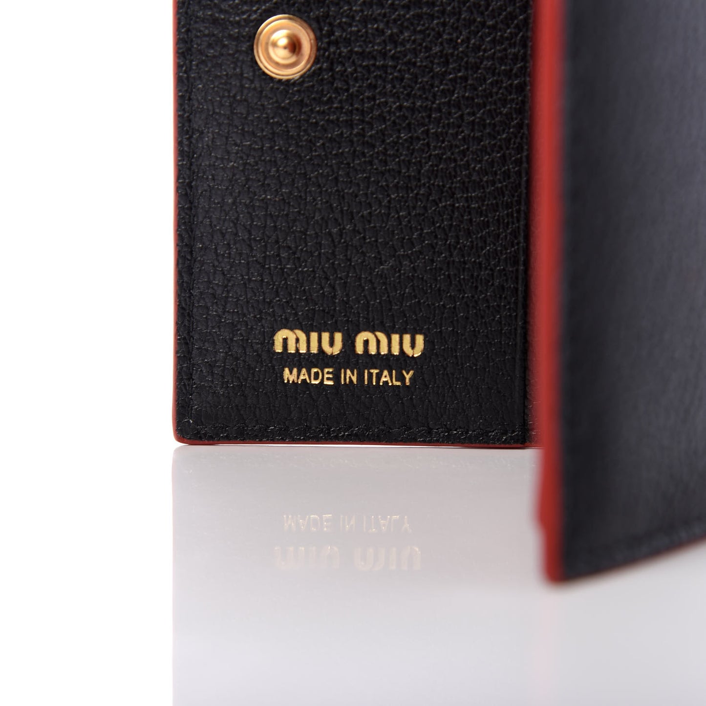 Goatskin Madras Love Small Wallet Black