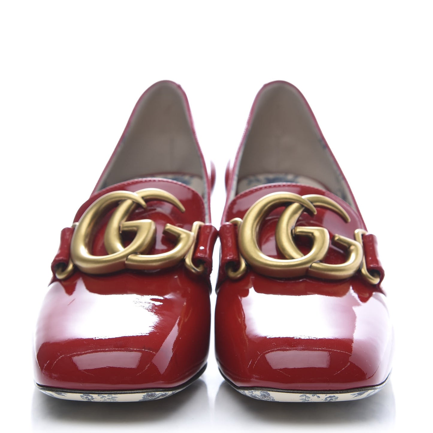 Vernice GG Victoire 55mm Loafer Pumps 35.5 Hibiscus Red