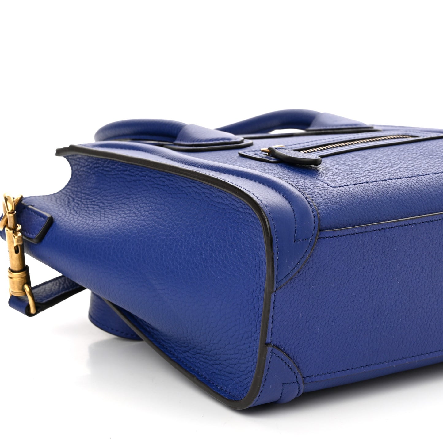 Drummed Calfskin Nano Luggage Indigo