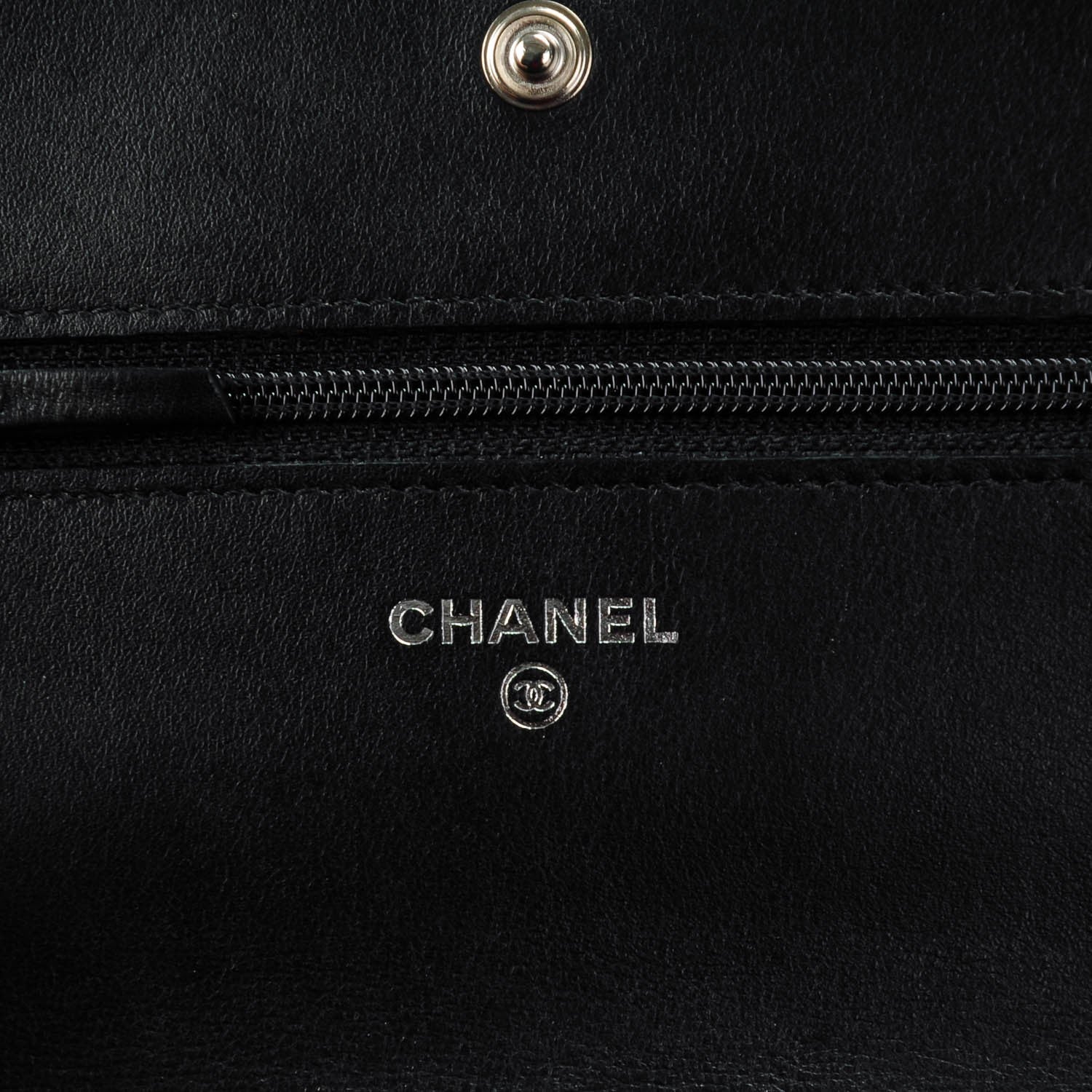 Chanel Caviar Timeless CC Wallet On Chain WOC Black 6 of 8