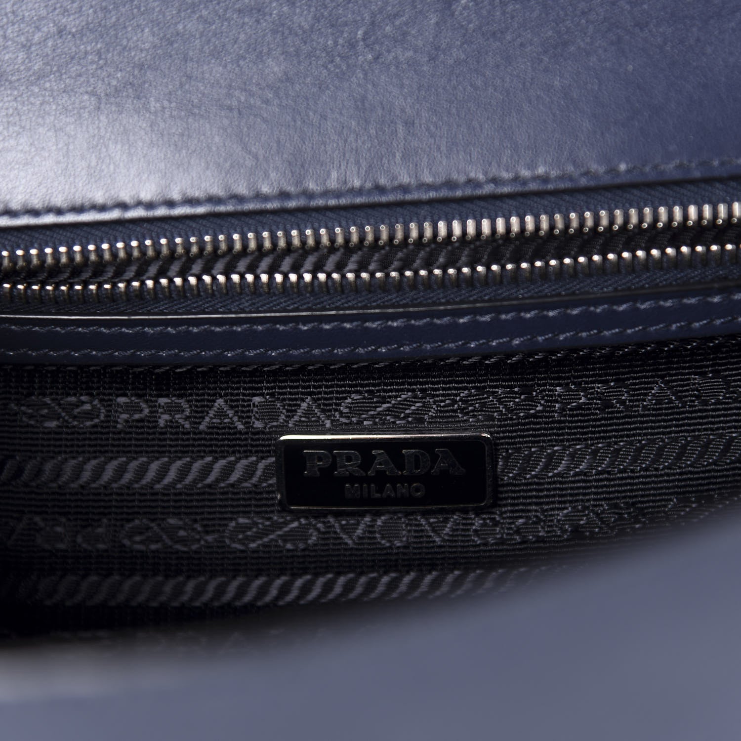 Prada Saffiano Pattina Crossbody Bag Bluette Baltico 8 of 9