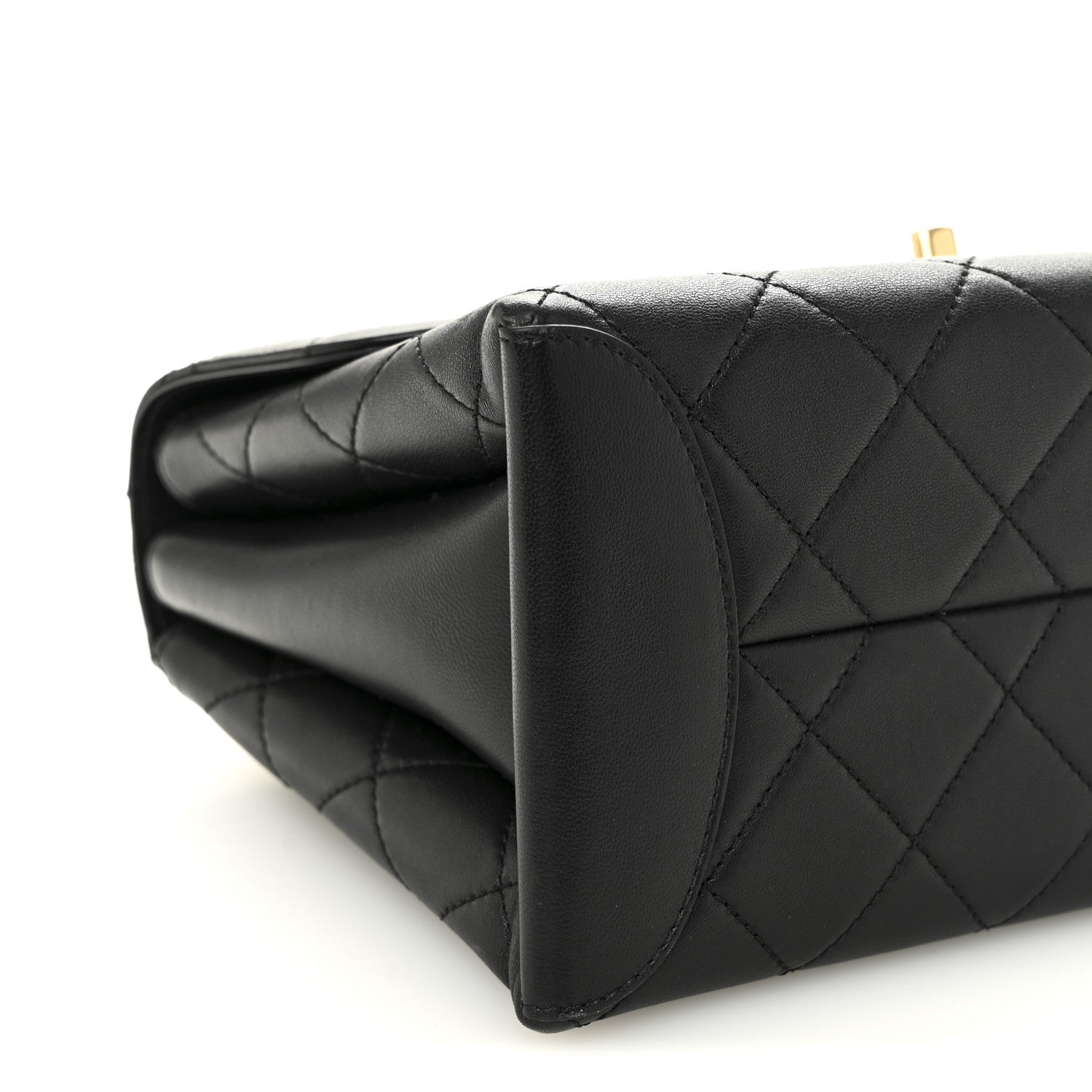 Chanel Lambskin Quilted Large Trendy Spirit Top Handle Bag Black 9 of 12