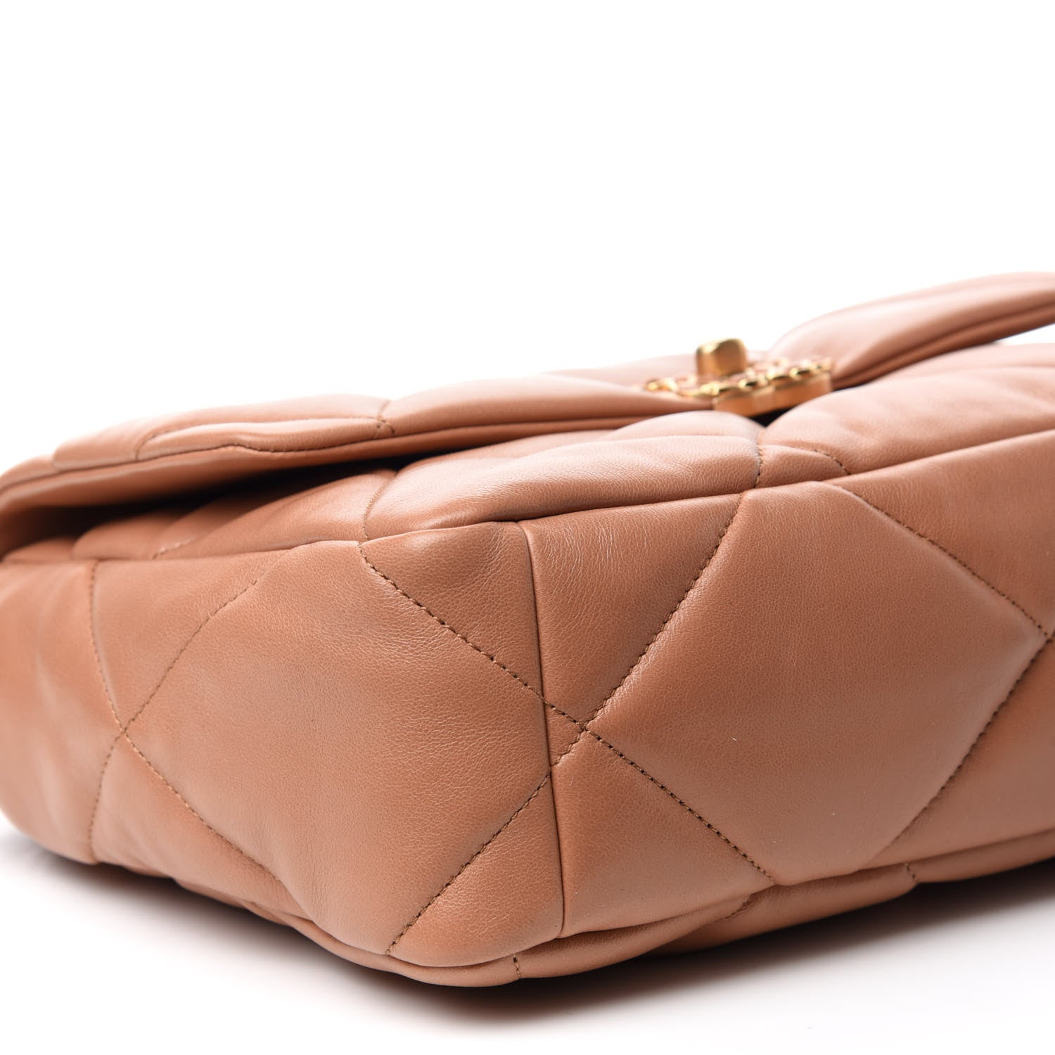 Chanel Lambskin Quilted Large Chanel 19 Flap Brown 6 of 11