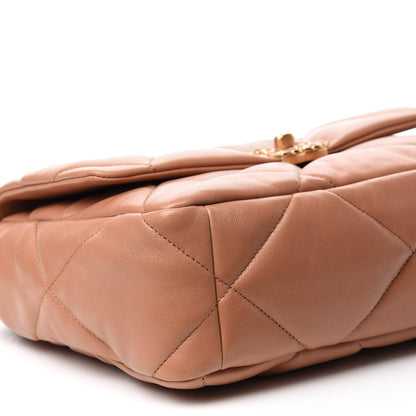 Chanel Lambskin Quilted Large Chanel 19 Flap Brown 6 of 11