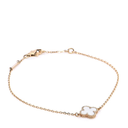 Van Cleef & Arpels 18K Yellow Gold Mother of Pearl Sweet Alhambra Bracelet 1 of 7