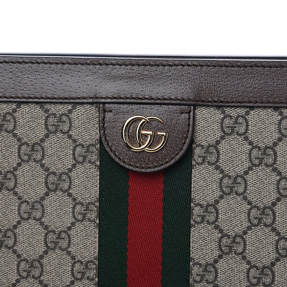 Gucci GG Supreme Monogram Web Medium Ophidia Chain Shoulder Bag Brown 7 of 9