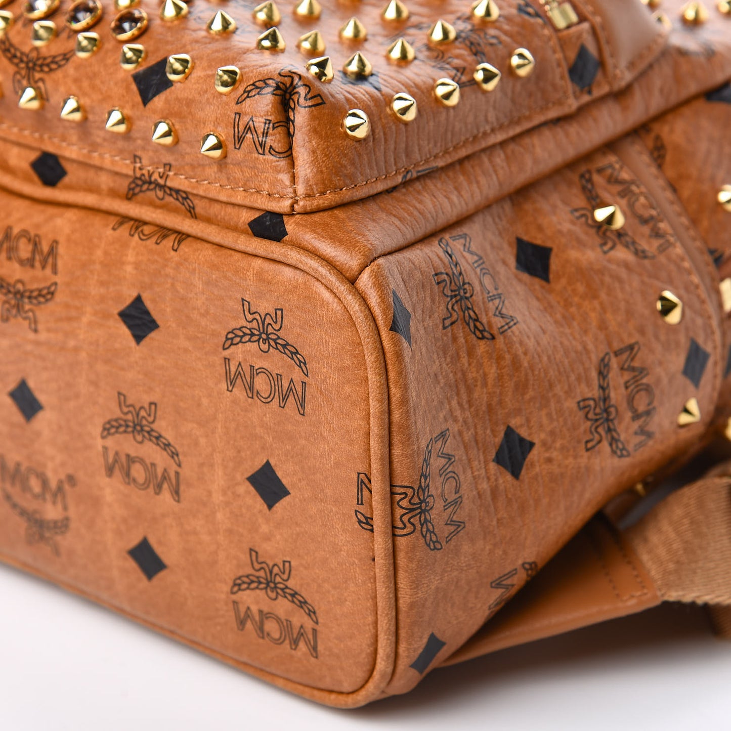Visetos Swarovski Mini Stark Diamond Backpack Cognac