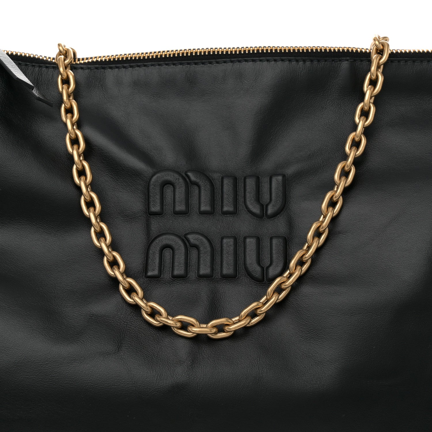 Miu Miu Soft Calf Softy Shoulder Bag Black 1738292 – FASHIONPHILE