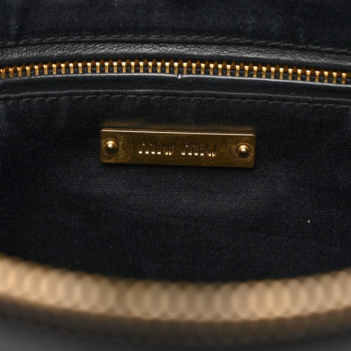 Soft Calf Studded Zip Pouch Black