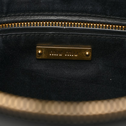 Miu Miu Soft Calf Studded Zip Pouch Black 6 of 8