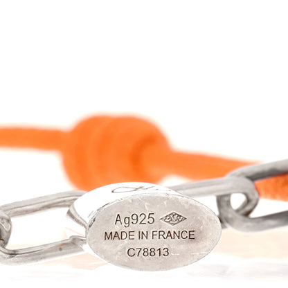 Louis Vuitton Sterling Silver Virgil Abloh Lockit Adjustable Cord Bracelet Orange 3 of 3