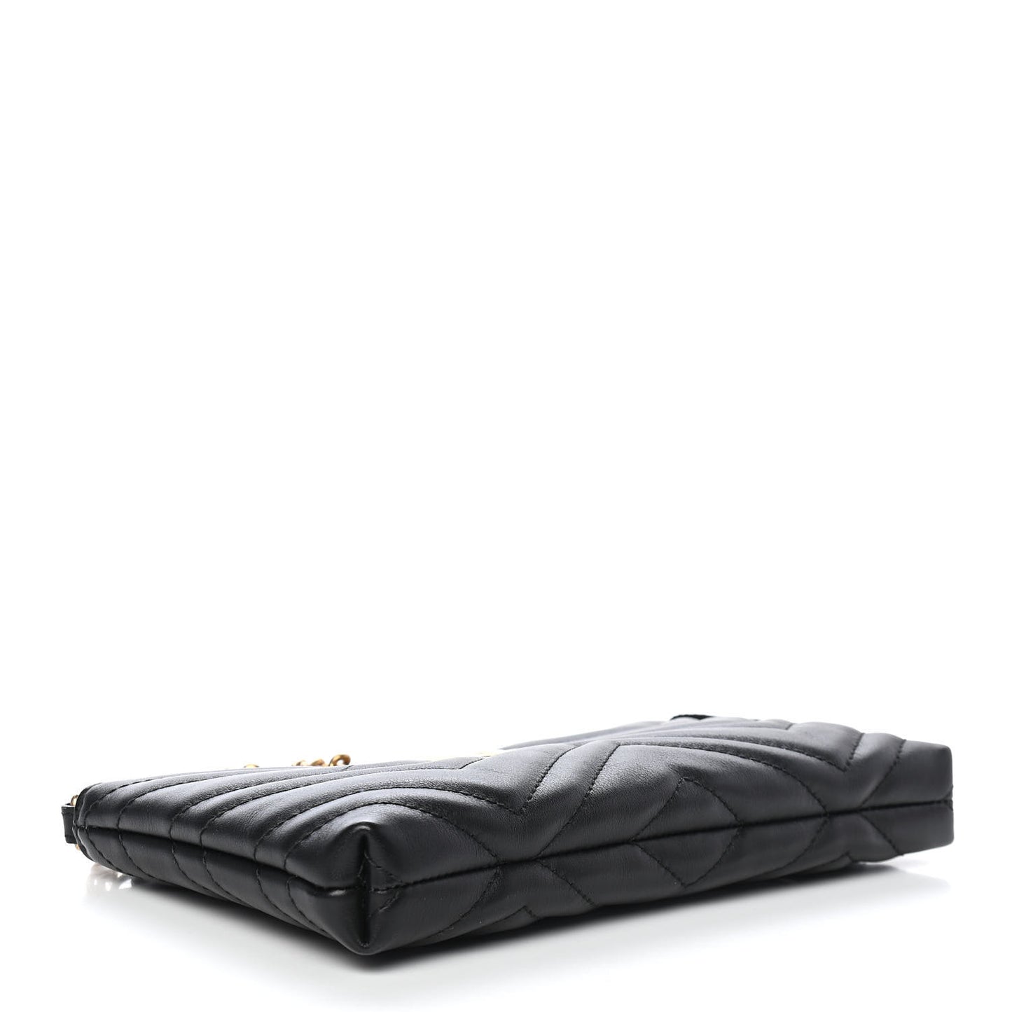 Calfskin Matelasse Mini GG Marmont Chain Bag Black