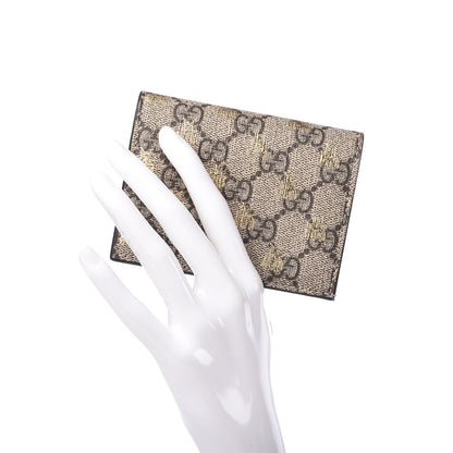 Gucci GG Supreme Monogram Bee Print Card Case 2 of 8