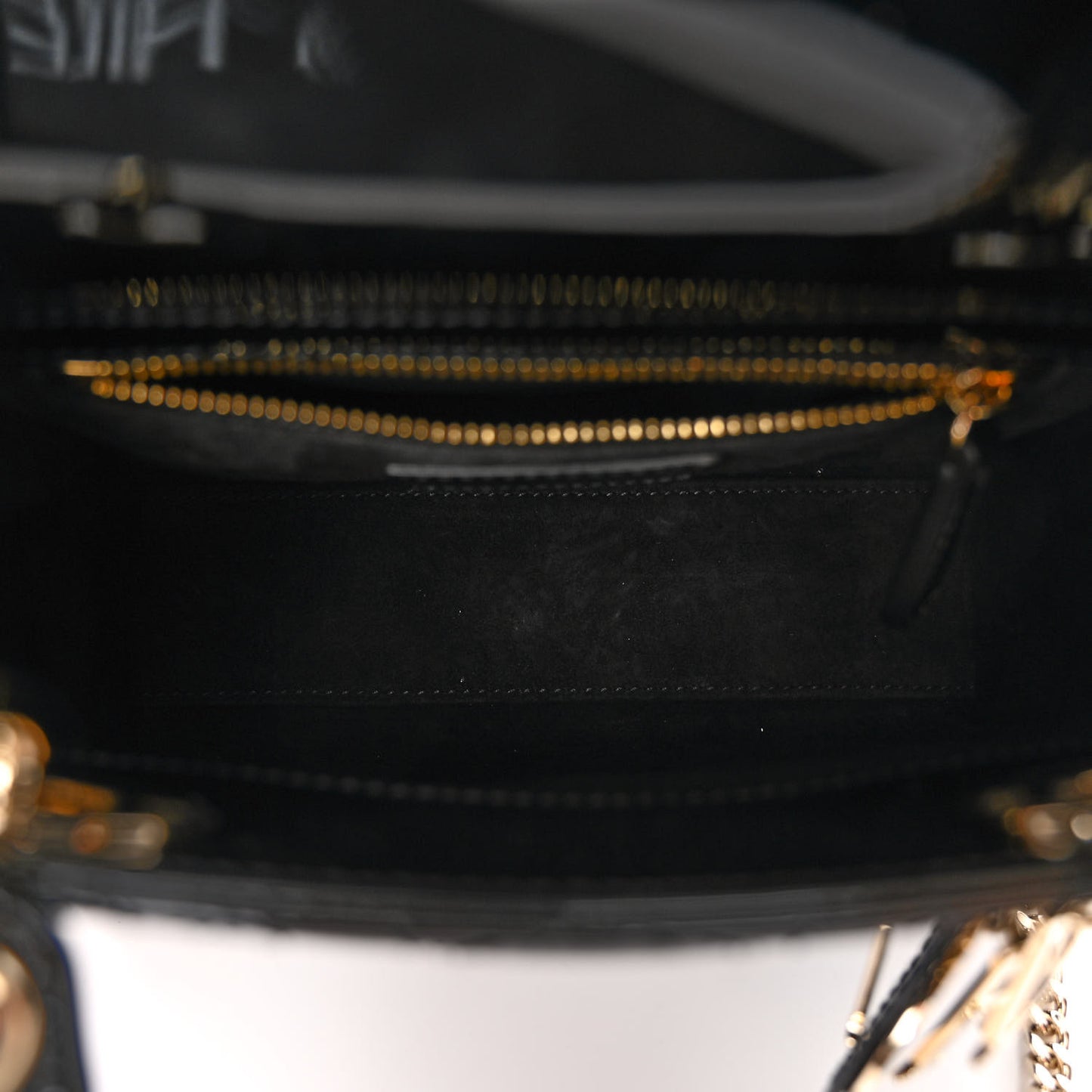 Patent Cannage Mini Lady Dior Black