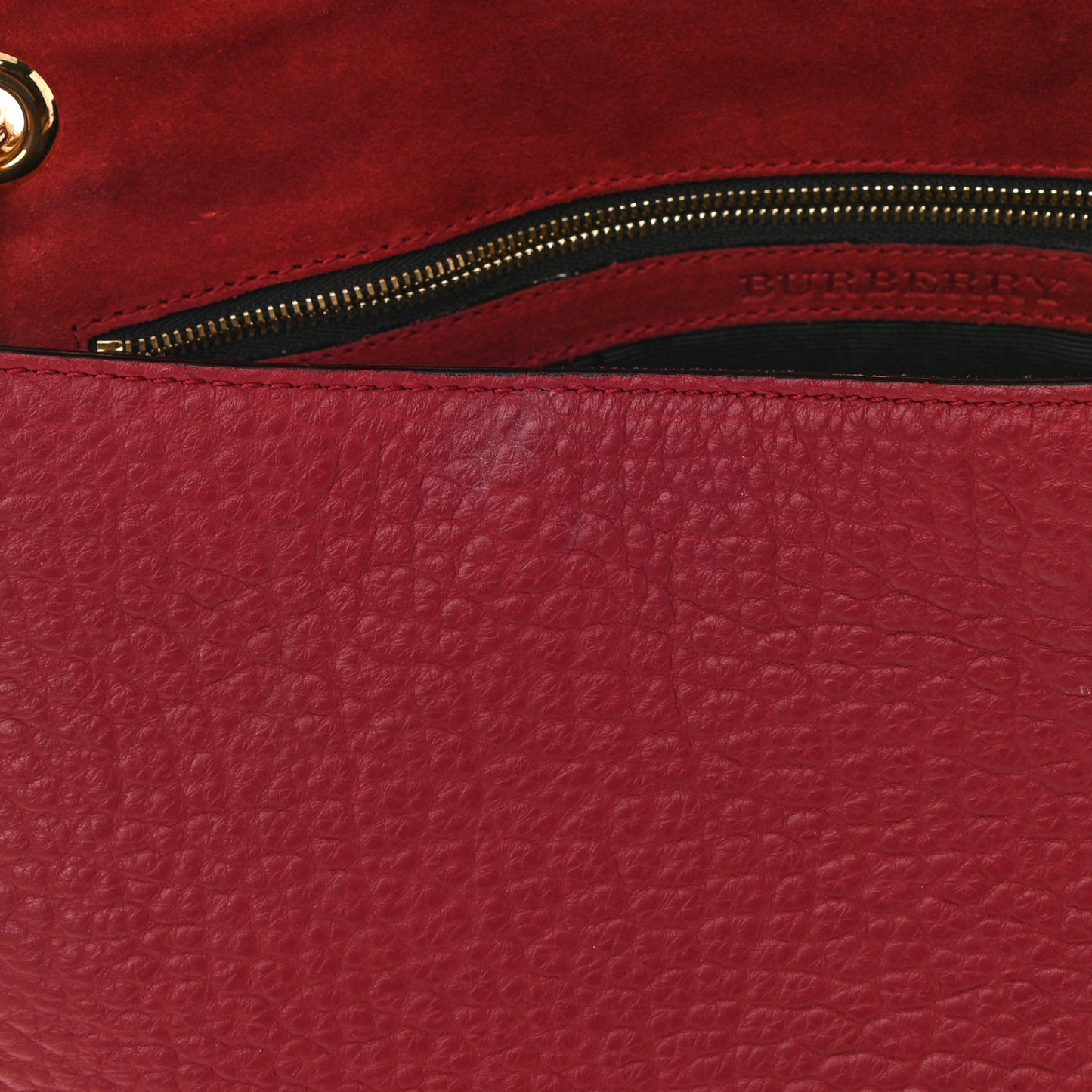 Signature Grain Large Mildenhall Shoulder Bag Red