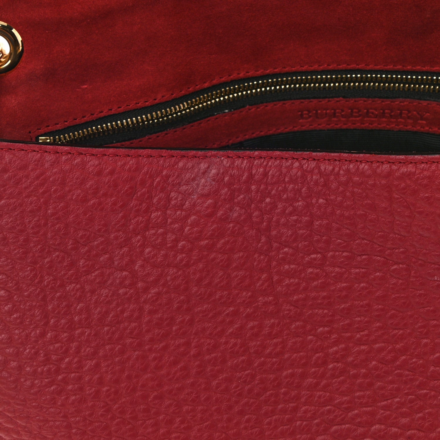 Burberry Signature Grain Large Mildenhall Shoulder Bag Red 8 of 8