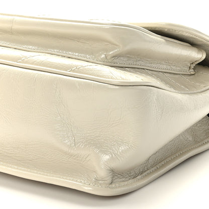 Saint Laurent Crinkled Calfskin Matelasse Monogram Medium Niki Chain Satchel Blanc Vintage 9 of 9