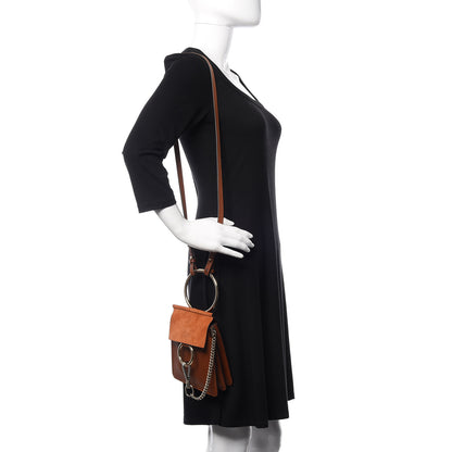 Chloe Suede Calfskin Mini Faye Bracelet Bag Tobacco 2 of 10