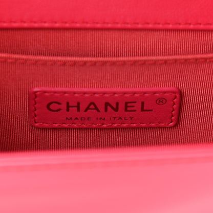 Chanel Patent Calfskin Quilted Small Boy Flap Pink 6 of 10
