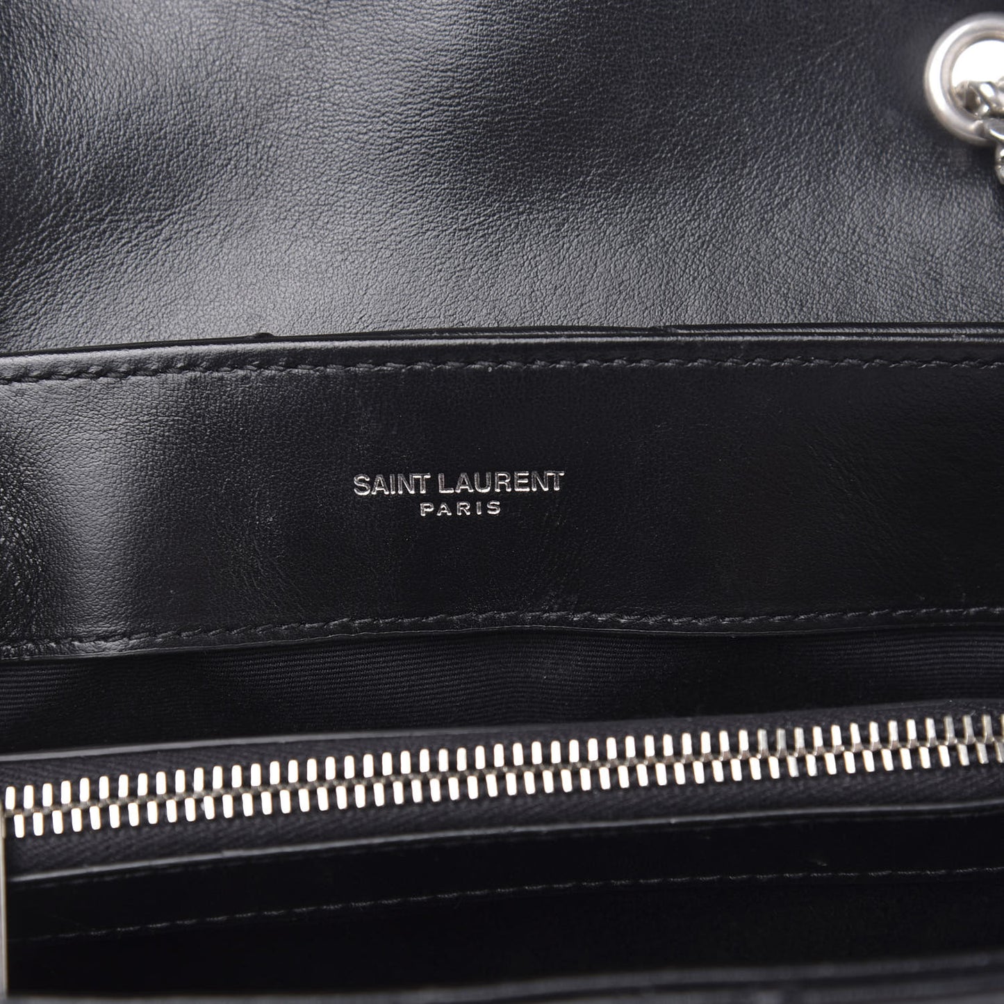 Calfskin Y Quilted Monogram Small Loulou Chain Satchel Black