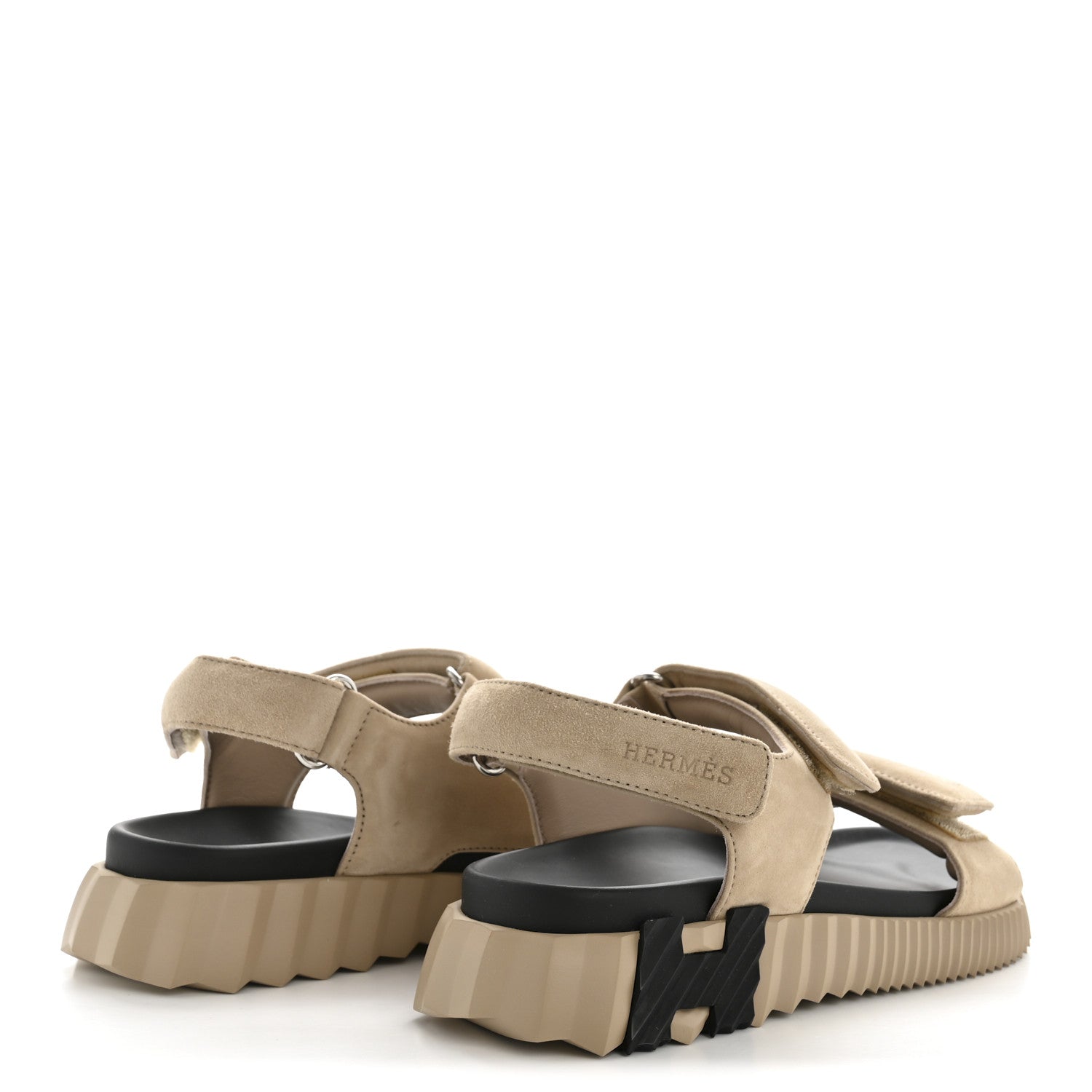 Hermes Suede Goatskin Junior Sandals 37.5 Beige Camel 5 of 10