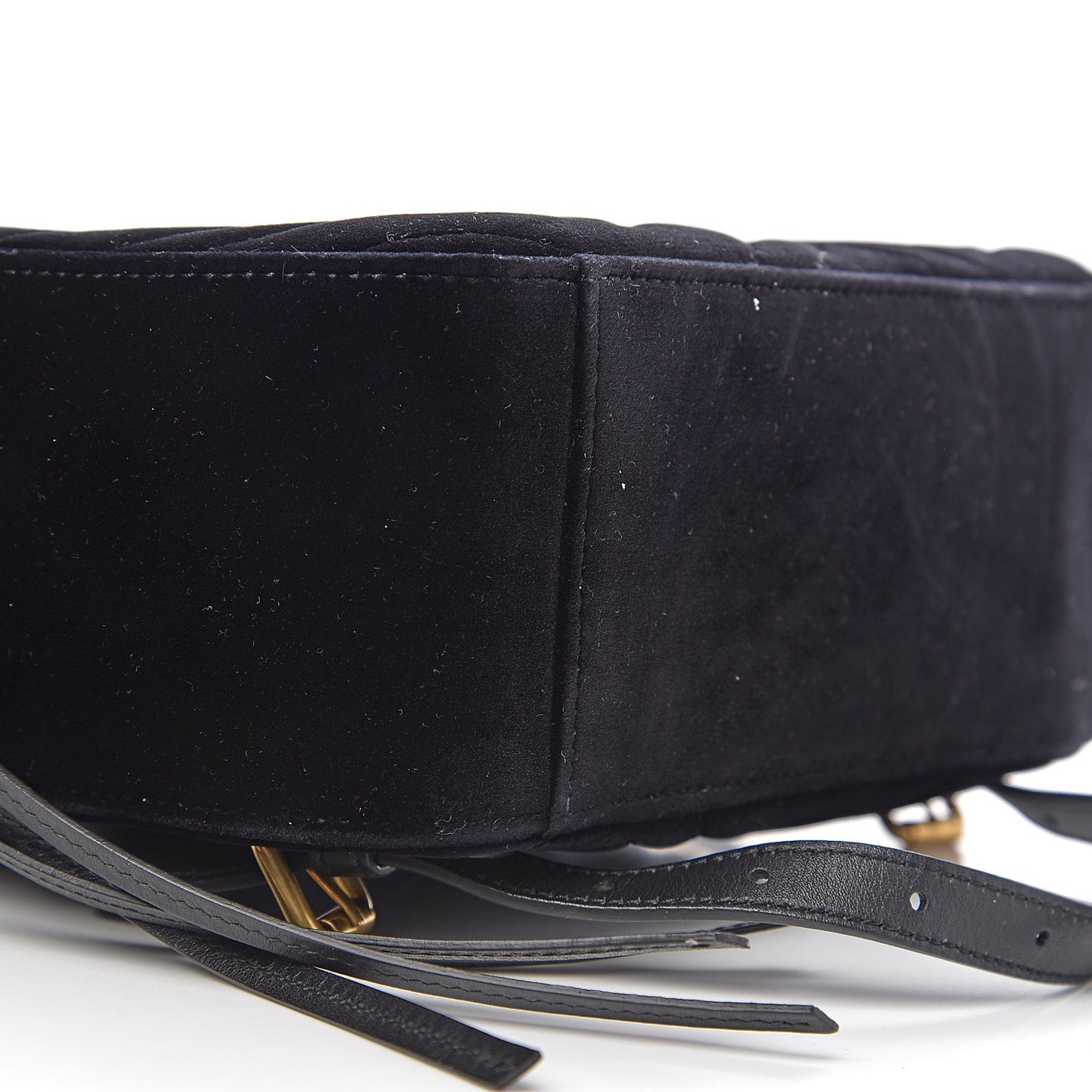 Velvet Matelasse GG Marmont Dome Backpack Black