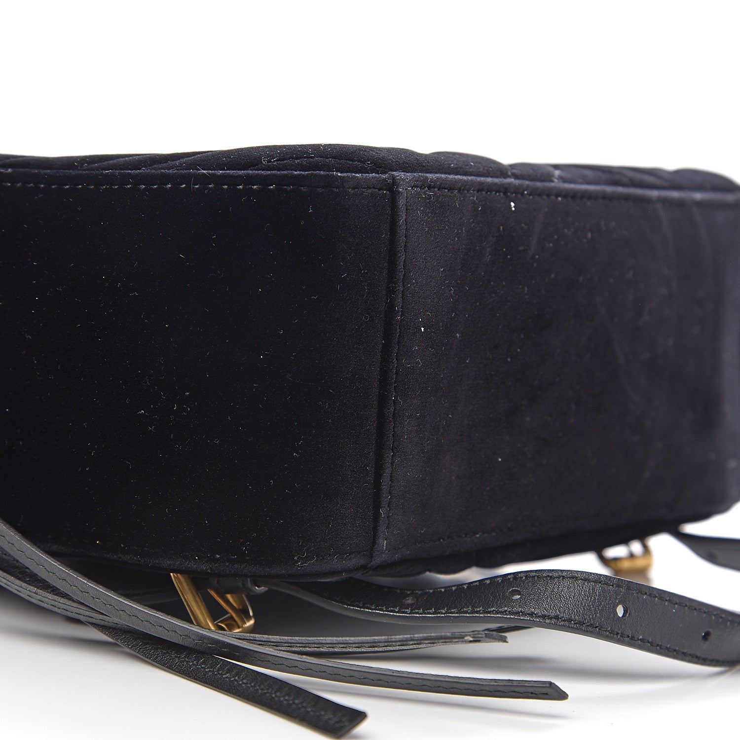 Gucci Velvet Matelasse GG Marmont Dome Backpack Black 7 of 9