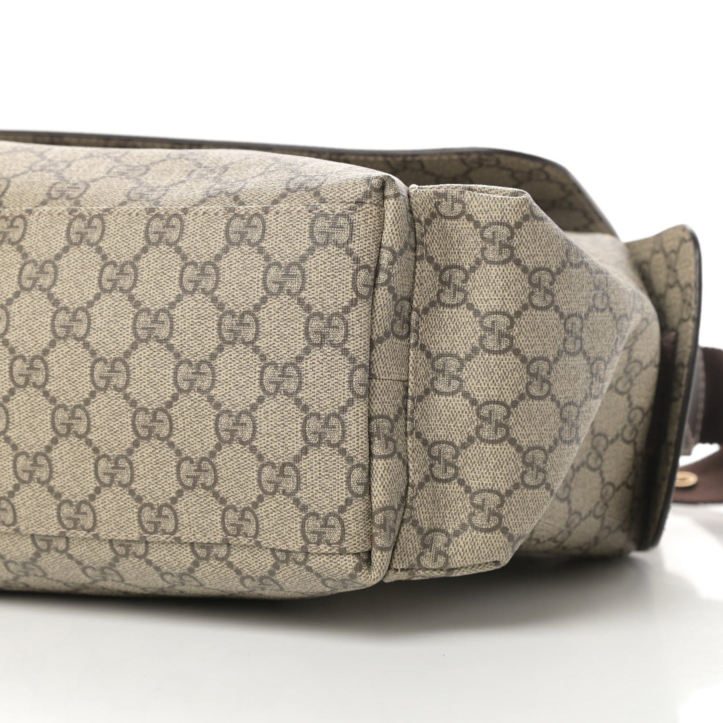 GG Plus Monogram Messenger Diaper Bag Dark Brown