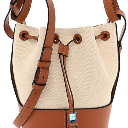 Loewe Canvas Calfskin Balloon Bucket Bag Ecru Tan 7 of 9