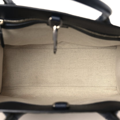 Gucci GG Supreme Monogram Textured Dollar Calfskin Small Retro Interlocking G Tote Bag Beige Blue 5 of 9