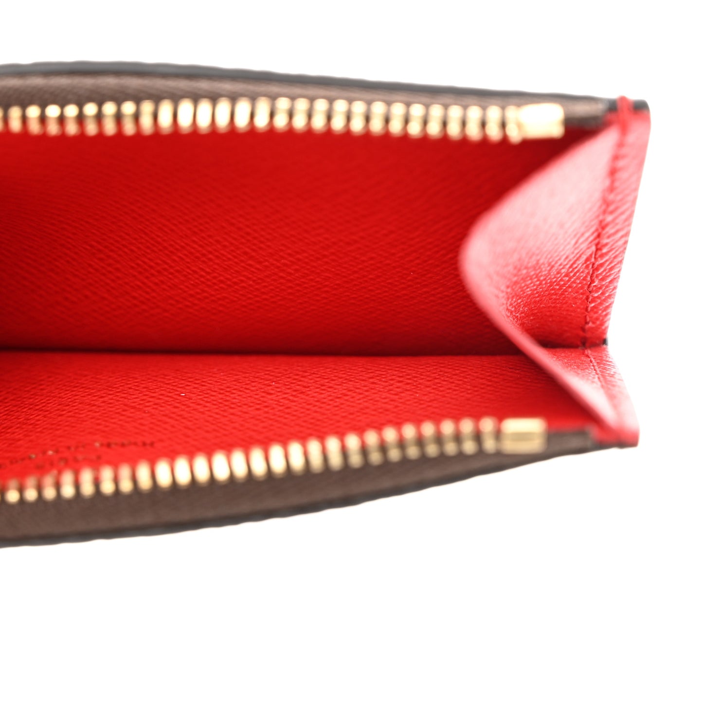 Monogram Zipped Romy Card Holder Red