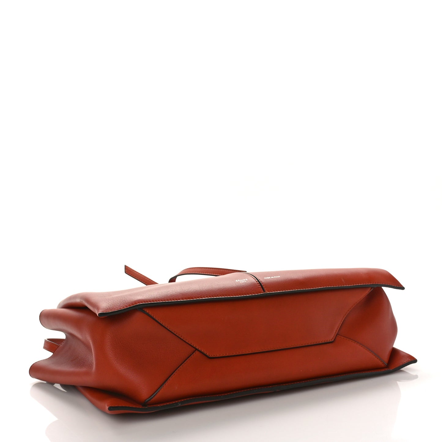 Calfskin Medium Tri-Fold Bag Red Wood