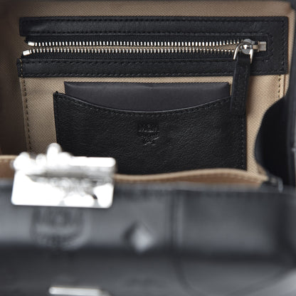 MCM Calfskin Ottomar Monogram Small Berlin Crossbody Black 6 of 9