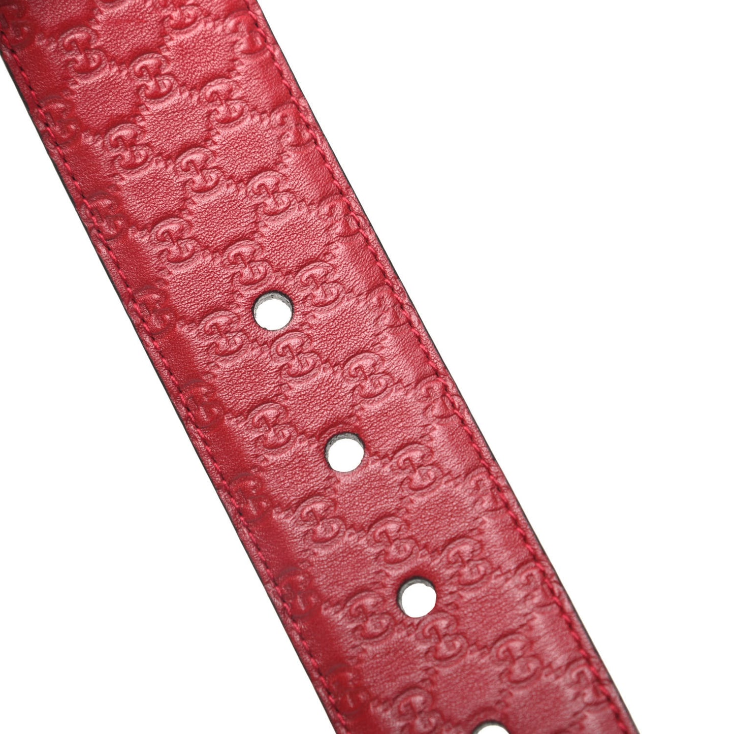 Soft Microguccissima Margaux Calfskin Belt 90 36 Rosso
