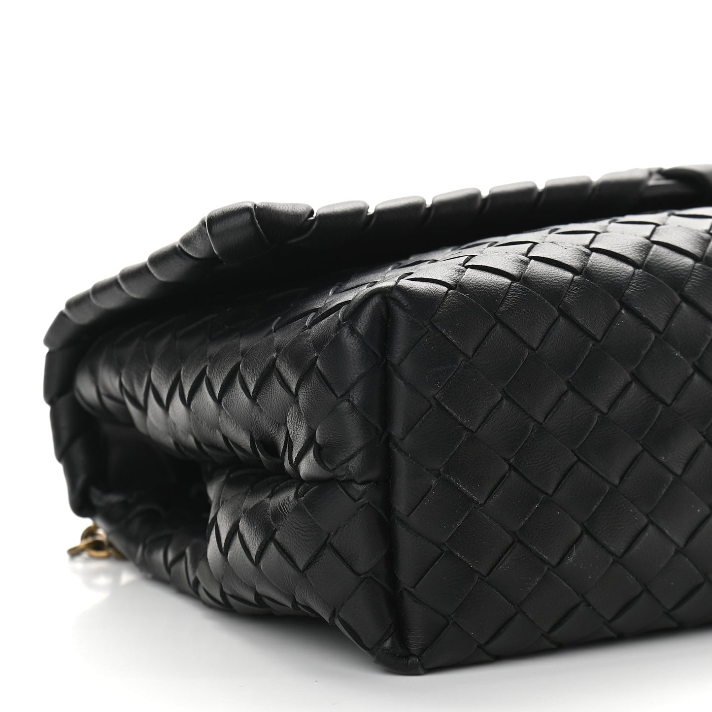 Nappa Intrecciato Baby Olimpia Shoulder Bag Black
