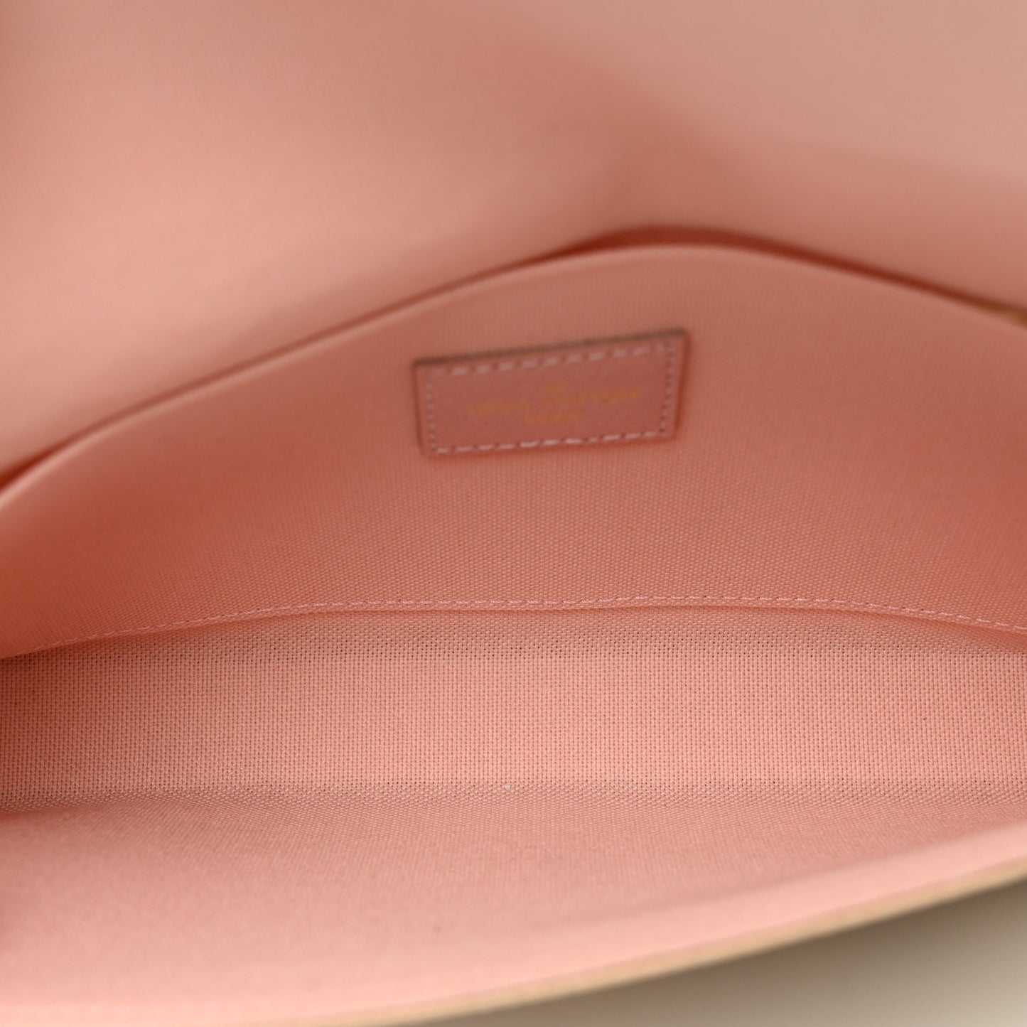 Damier Azur Pochette Felicie Chain Wallet Rose Ballerine