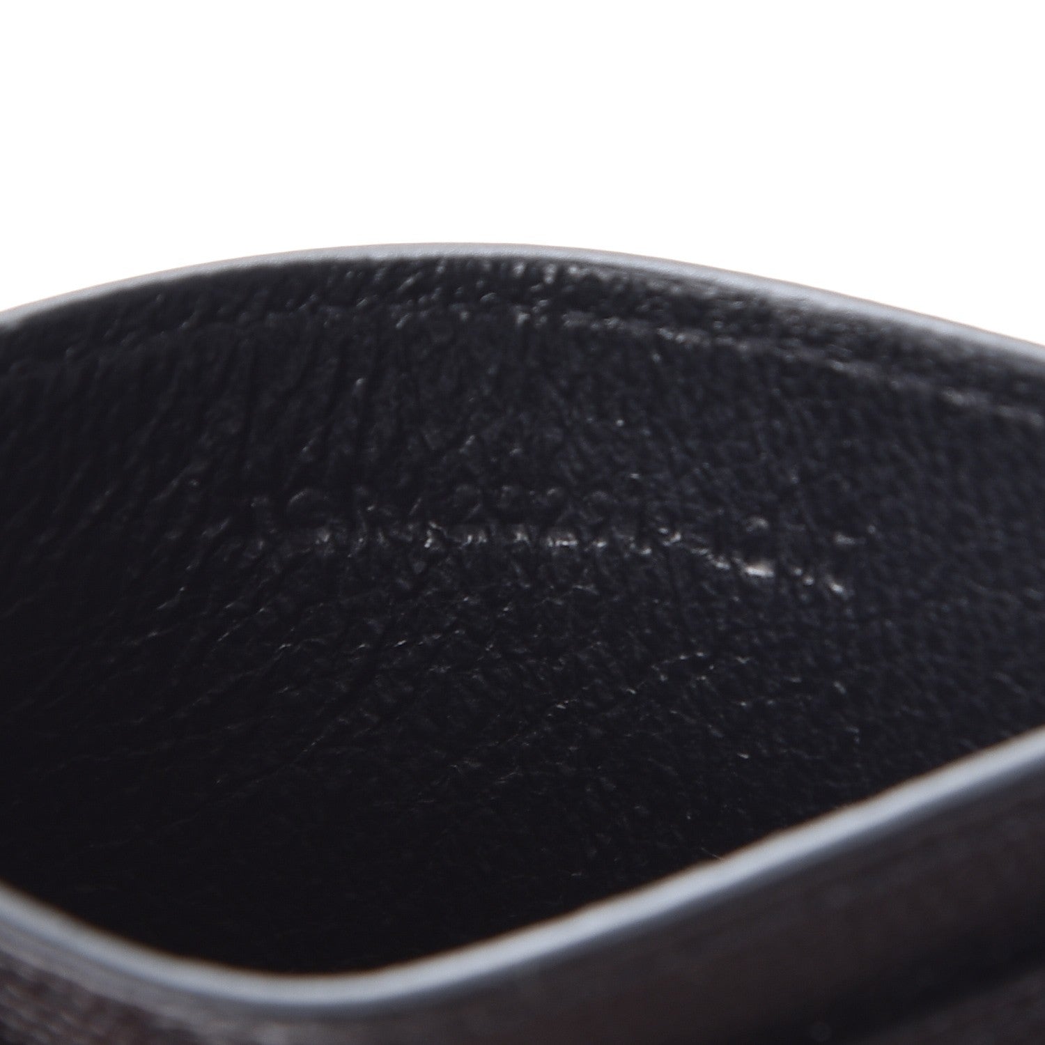 Saint Laurent Grain De Poudre Matelasse Chevron Monogram Credit Card Case Black 7 of 8
