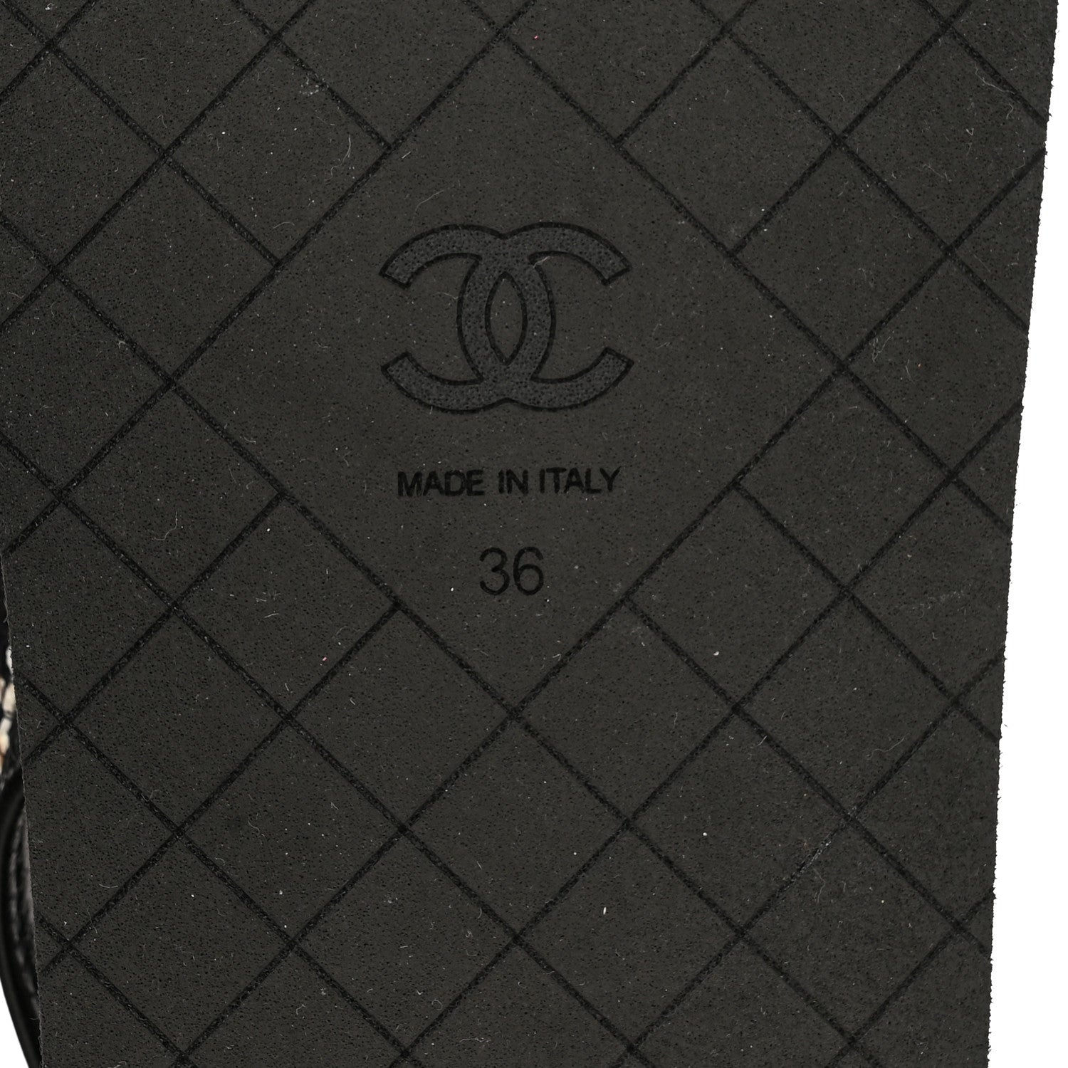 Chanel Tweed Lambskin Dad Sandals 36 Black Multicolor 7 of 9