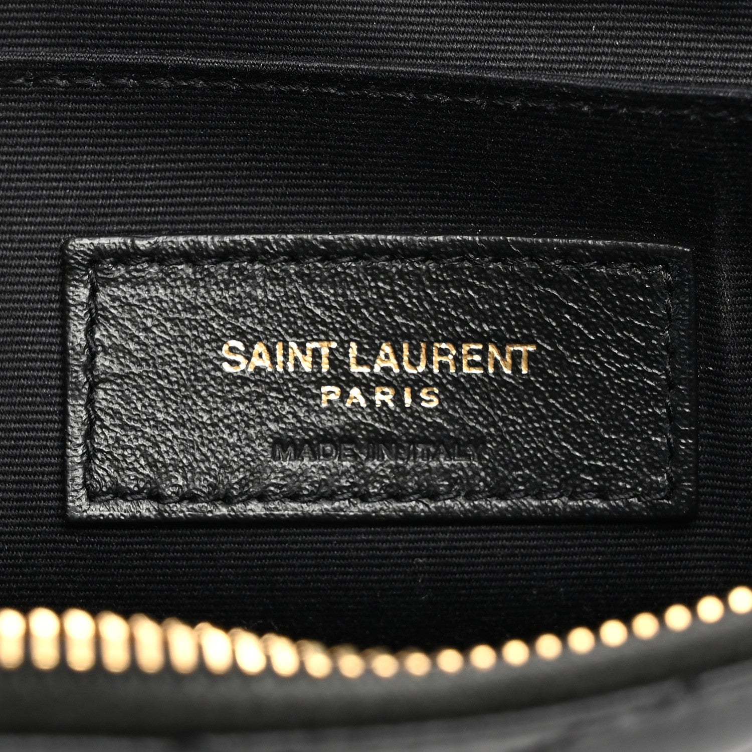 Saint Laurent Calfskin Matelasse Chevron Monogram A5 Wristlet Black 6 of 7