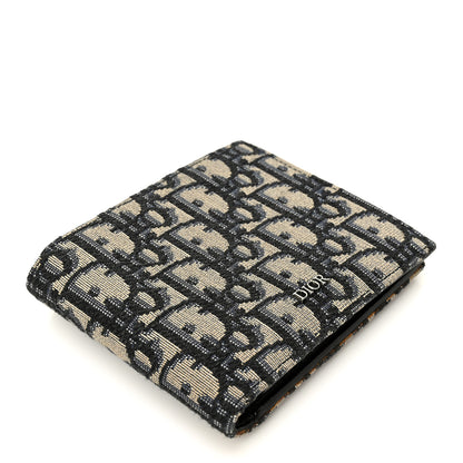 Christian Dior Oblique Compact Wallet Blue 4 of 12