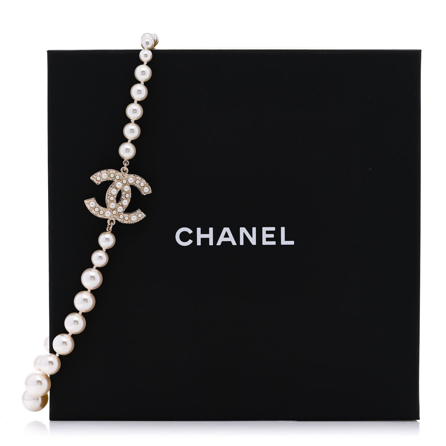 Chanel Pearl CC 100th Anniversary Necklace Light Gold 6 of 6