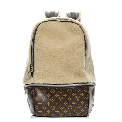Louis Vuitton Shearling Monogram Marc Newson Fleece Pack Beige 1 of 8