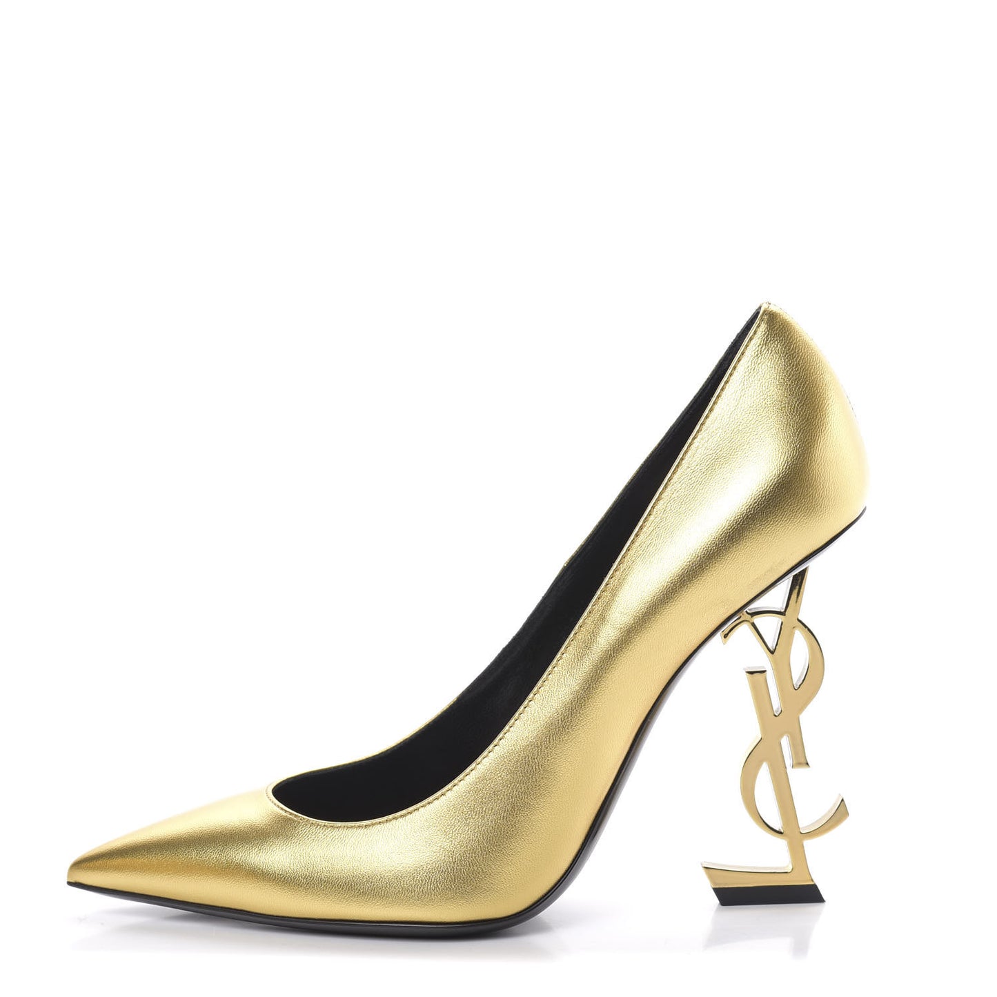 Calfskin Opyum 100 Pumps 38 Gold