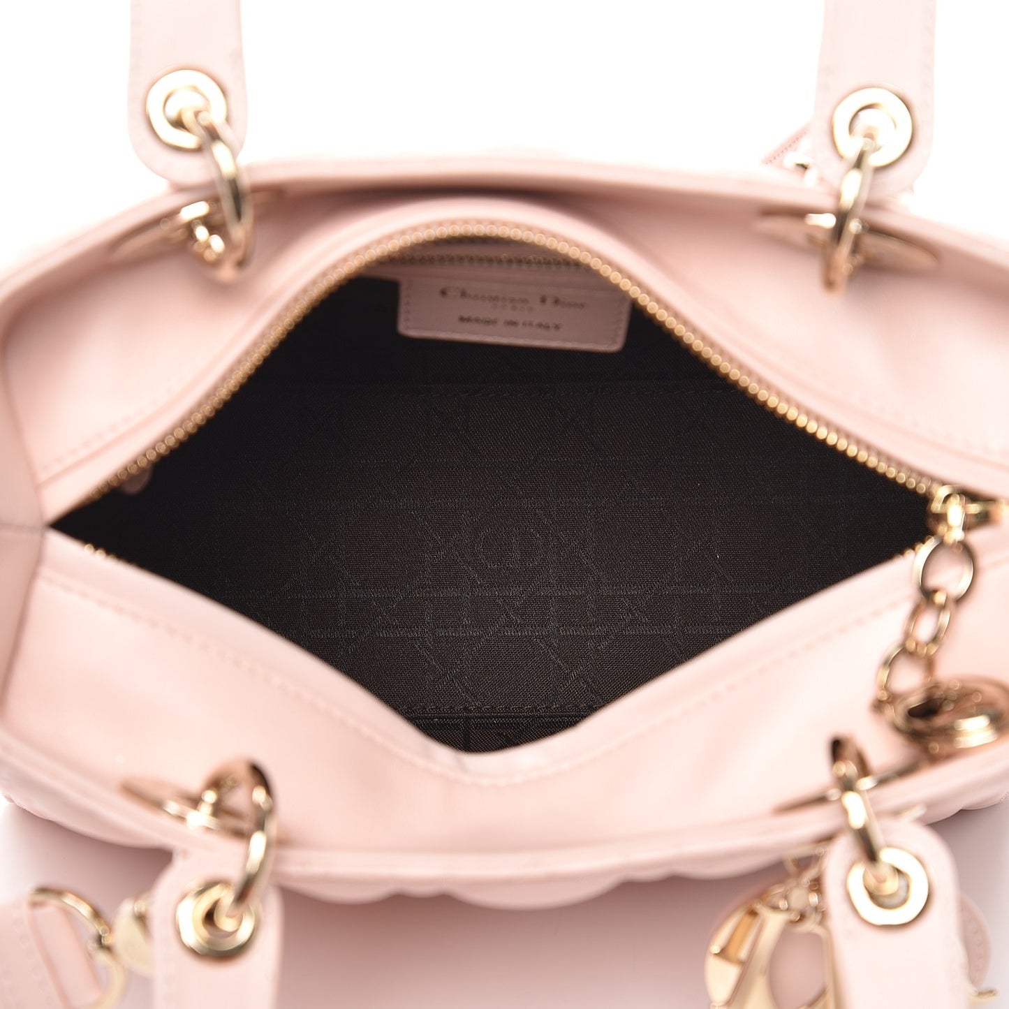 Lambskin Cannage Medium Lady Dior Light Pink