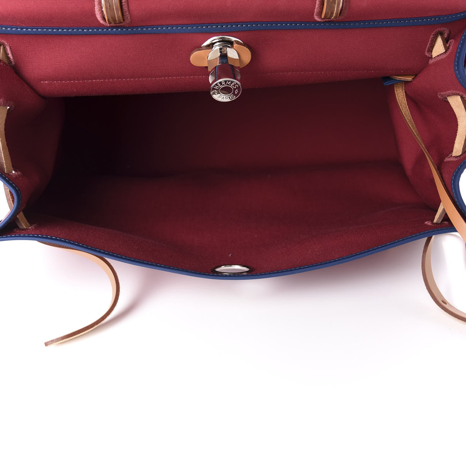 Hermes Vache Hunter Toile Herbag Zip 39 MM Rubis Bleu De Malte 5 of 9
