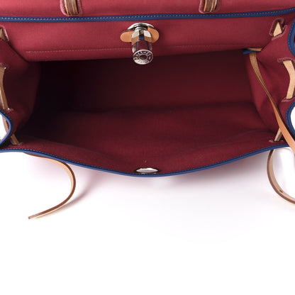 Hermes Vache Hunter Toile Herbag Zip 39 MM Rubis Bleu De Malte 5 of 9