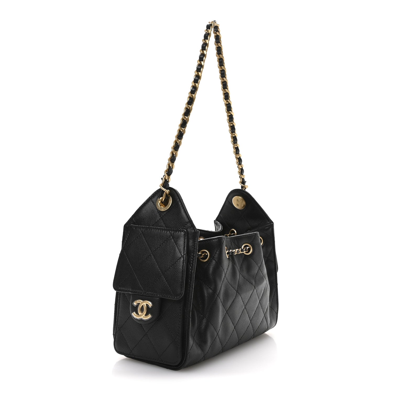 Chanel Caviar Quilted Mini Chanel 25 Handbag Black 3 of 10